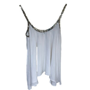 BB Dakota Swing Silhouette Sequined Spaghetti Strap Top Size XS